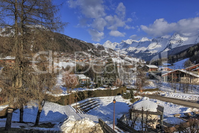 Le Grand-Bornand village, Alps, France
