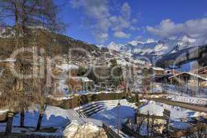 Le Grand-Bornand village, Alps, France