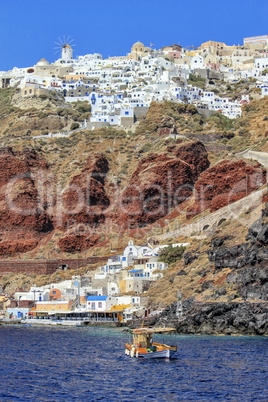 Oia village on Santorini island, north, Greece