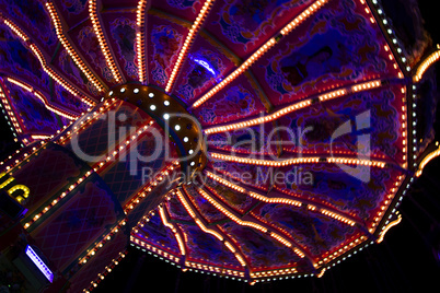 Beautiful merry-go-round at the Oktoberfest in Munich