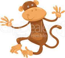 cute monkey cartoon illustration