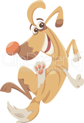 funny dog cartoon illustration