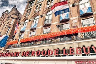 Beautiful Amsterdam typical streets and buildings