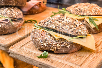 Beautifully prepared bread with vegetables