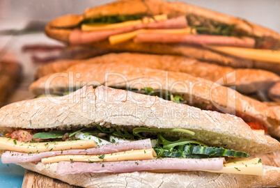 Beautifully prepared bread with vegetables