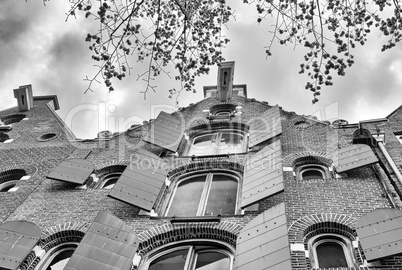 Beautiful Amsterdam typical streets and buildings