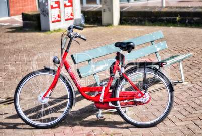 Retro style bicycles in Amsterdam, Netherlands