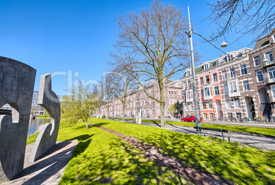 Amsterdam, Netherlands. Beautiful typical city architecture