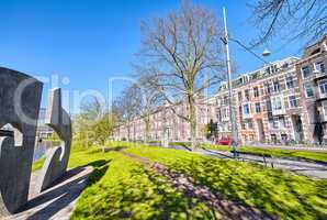 Amsterdam, Netherlands. Beautiful typical city architecture