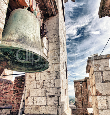 Ancient Medieval Bell on the top of a Tower