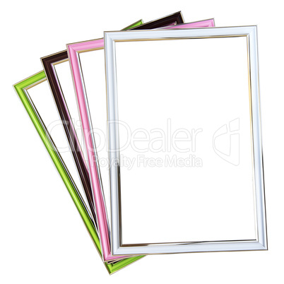 set of  frames  isolated on white background