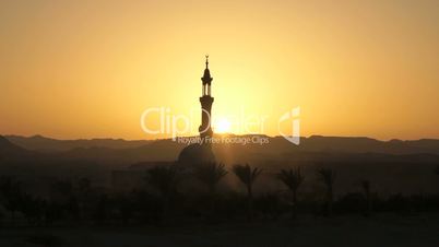 moschee im sonnenuntergang