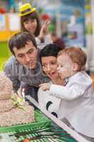 Little boy and birthday cake