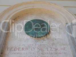 Nietzsche memorial plaque in Turin