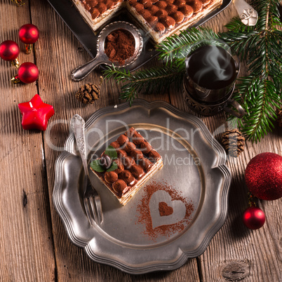 Christmas tiramisu