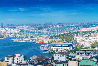 Istanbul aerial cityscape