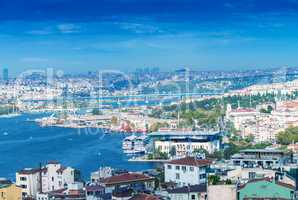 Istanbul aerial cityscape