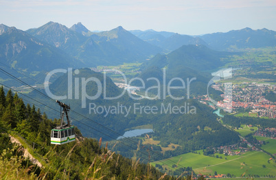 Cableway in the Alps, Germany