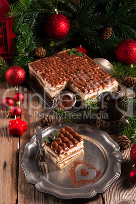 Christmas tiramisu