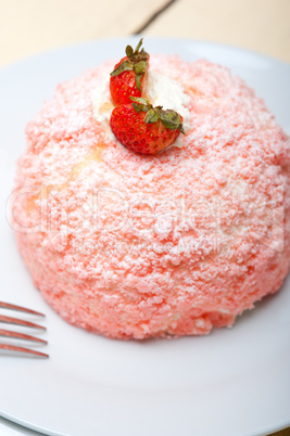 fresh strawberry and whipped cream dessert