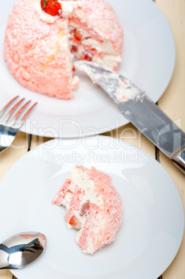 fresh strawberry and whipped cream dessert