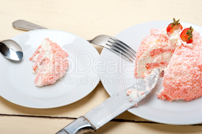 fresh strawberry and whipped cream dessert