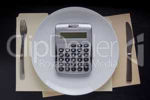 Calculation of diet on the calculator