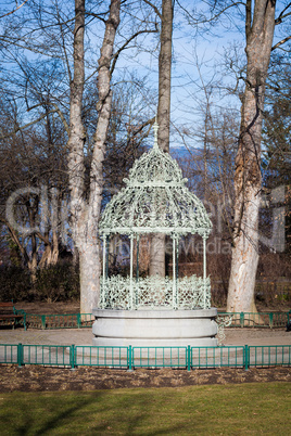 View of Well crown of the cistern on Schlossberg hill