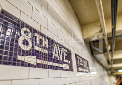 8th Avenue subway sign in New York