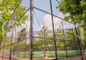 NEW YORK - JUNE 15, 2013: Chelsea Park sport field in Manhattan.