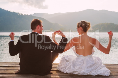 Romantische Hochzeit am See