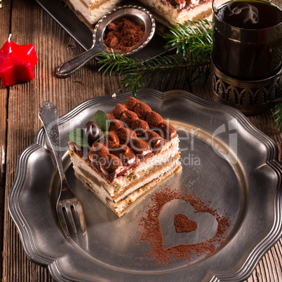 Christmas tiramisu