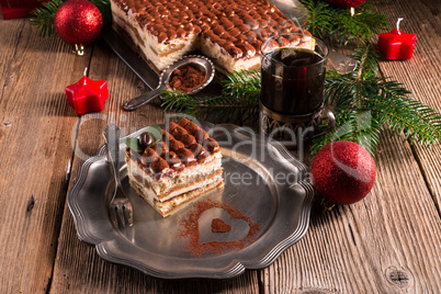 Christmas tiramisu