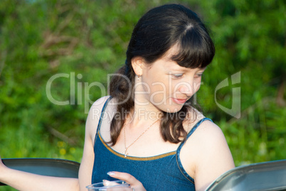 young woman looking away