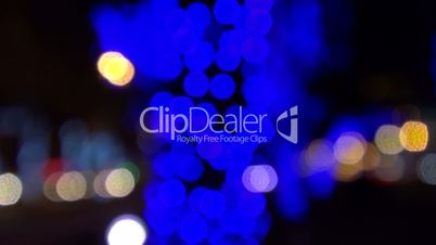 Blue Christmas lights abstract background holiday