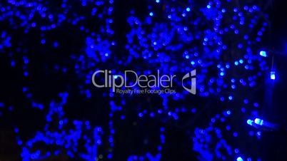 Blue Christmas lights abstract background holiday
