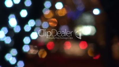 Colored lights abstract background city