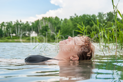 The woman in water