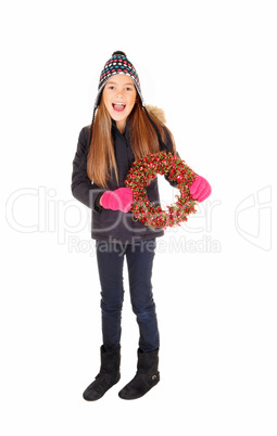 Girl with wreath.