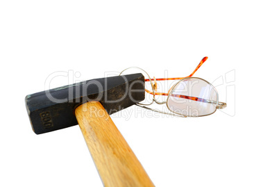 Hammer and glasses