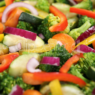 Gemüse kochen Gemüsepfanne Hintergrund