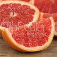 Nahaufnahme geschnittene Grapefruit Früchte