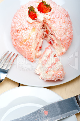 fresh strawberry and whipped cream dessert