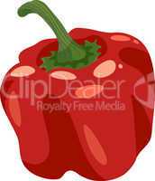 red pepper vegetable cartoon illustration