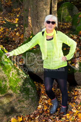 Woman in autumnal nature