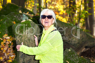 Woman in autumnal nature