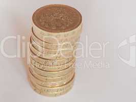 Pound coin pile