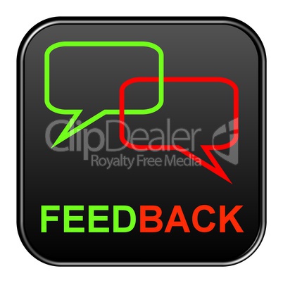 Schwarzer Button: Feedback