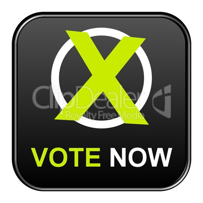 Schwarzer Button: Vote now