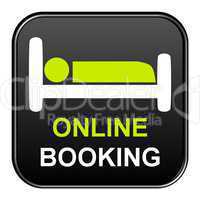 Schwarzer Button: Online Booking